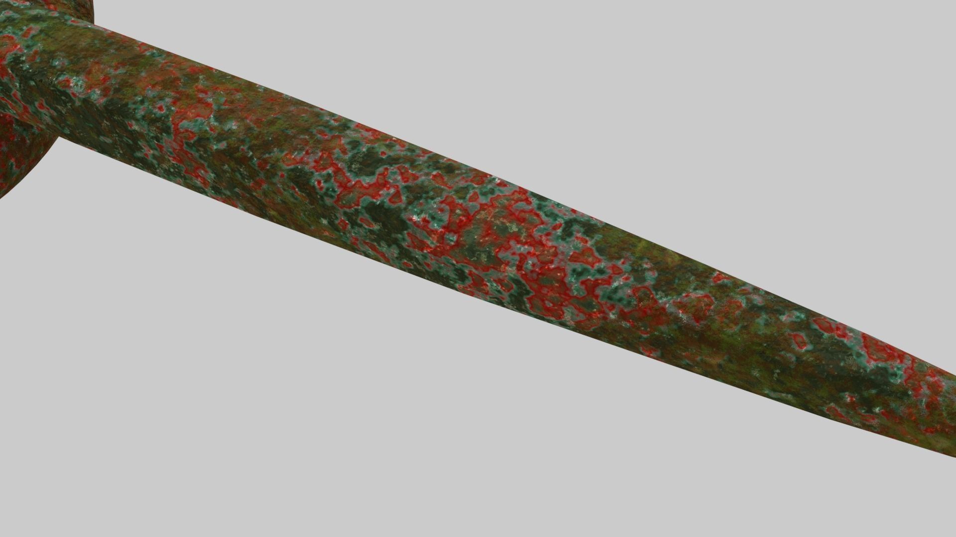 Rusty Metal Hook 1 3D model_4