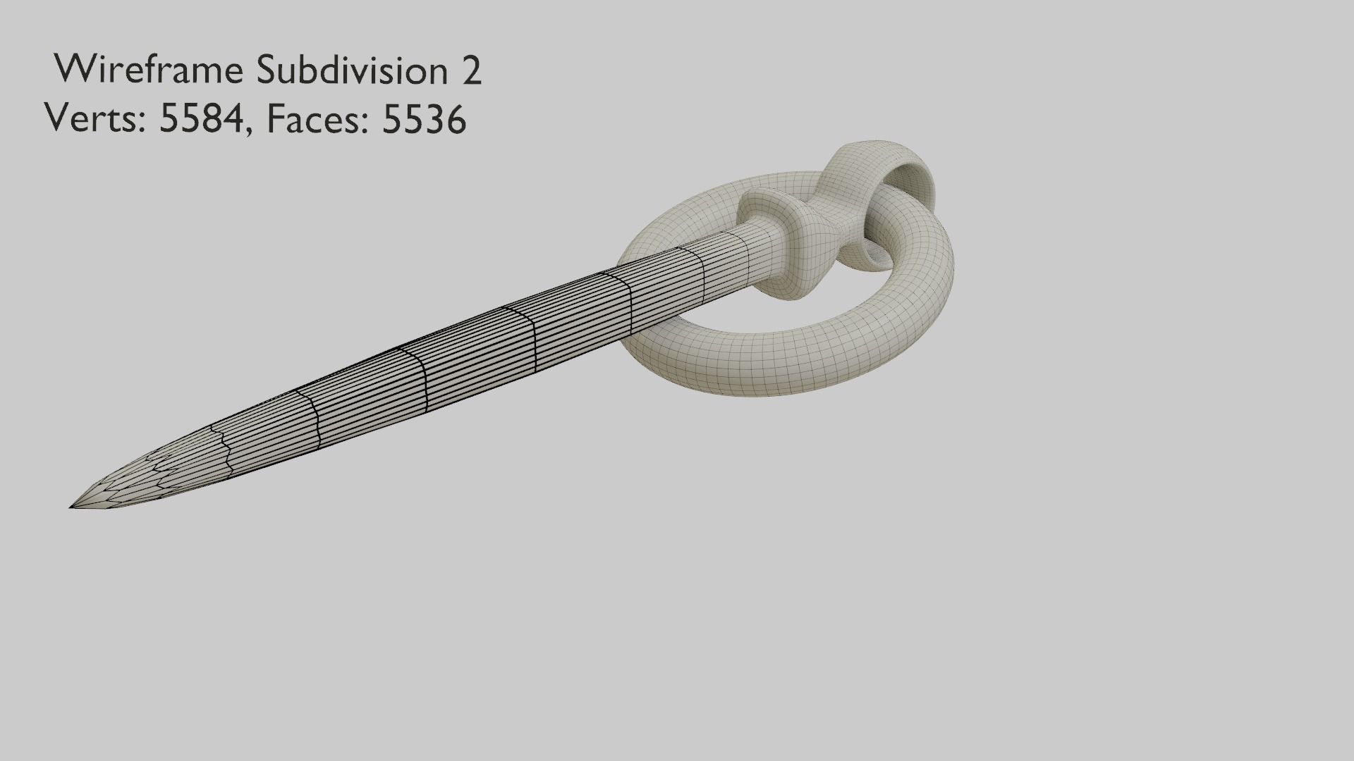 Rusty Metal Hook 1 3D model_7