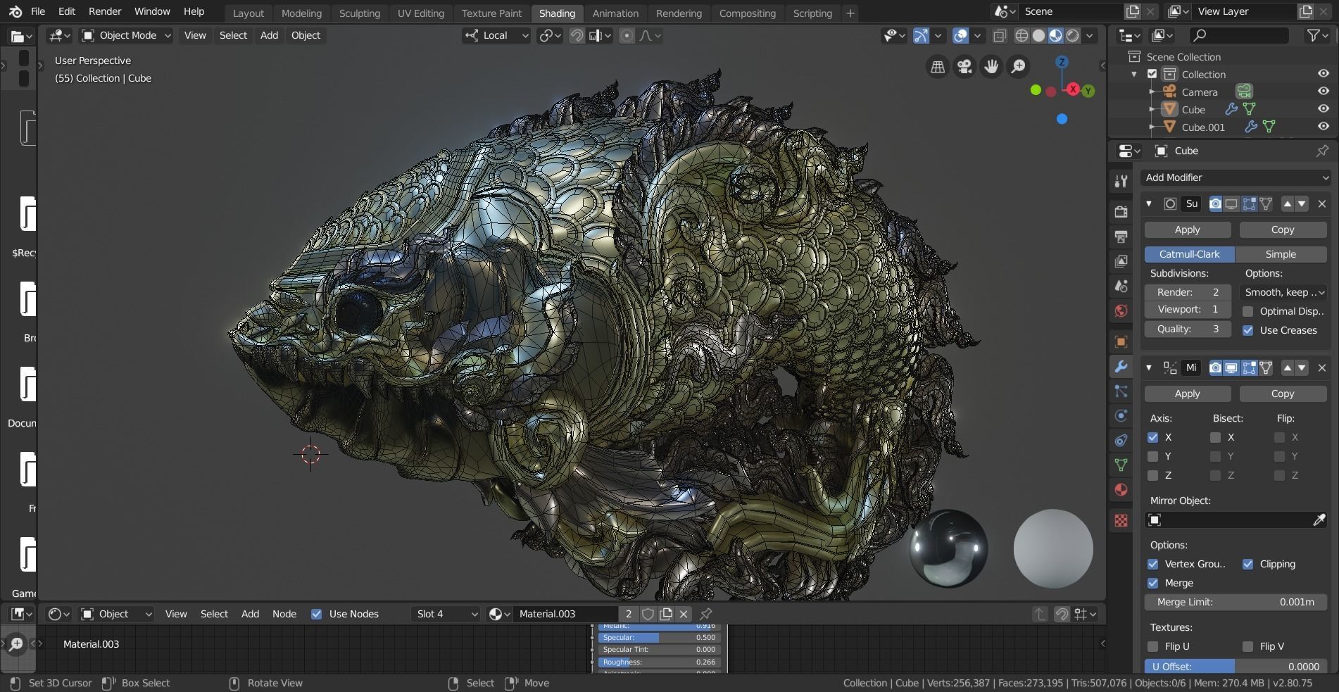 thai style art fish 3D model_3