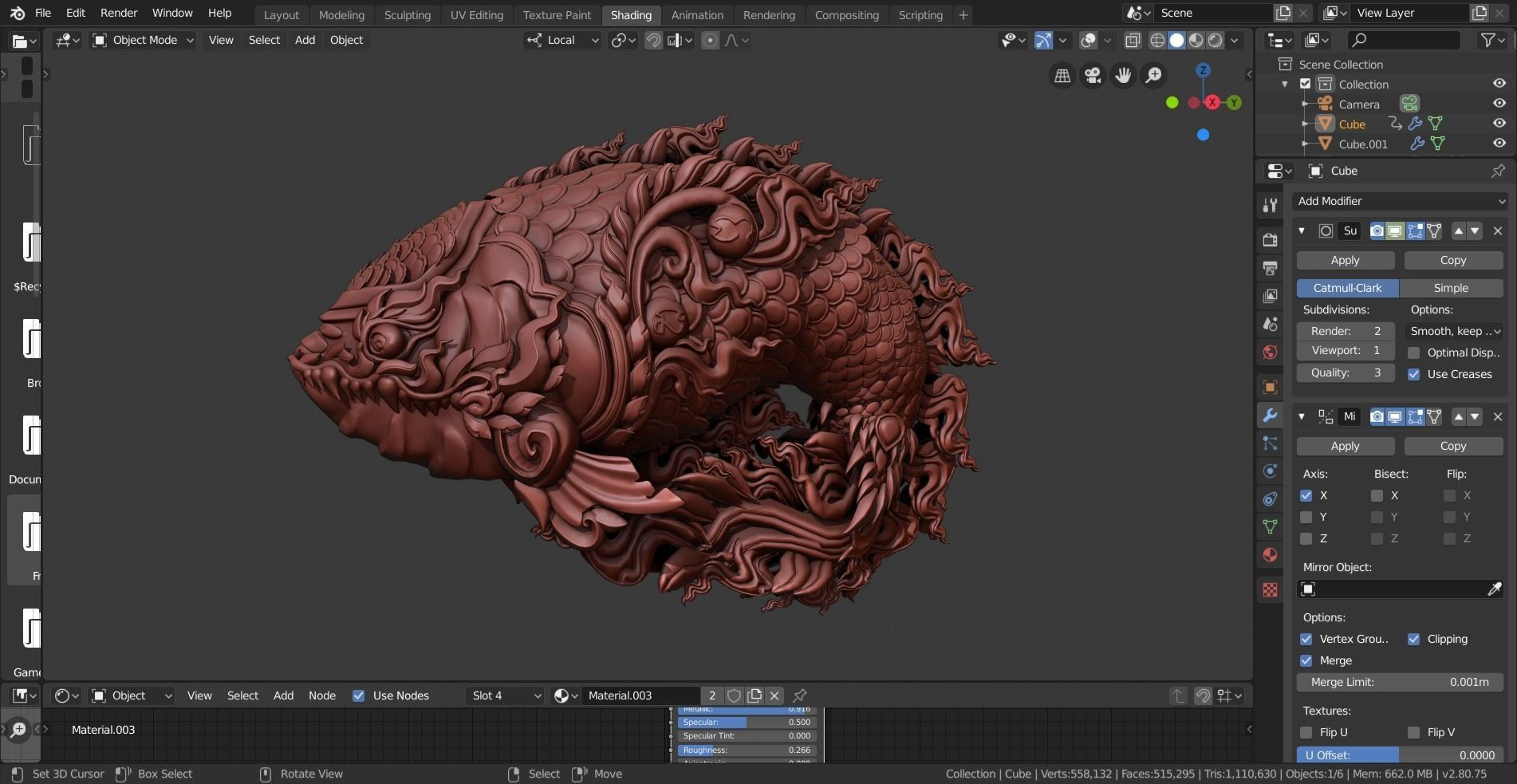 thai style art fish 3D model_4