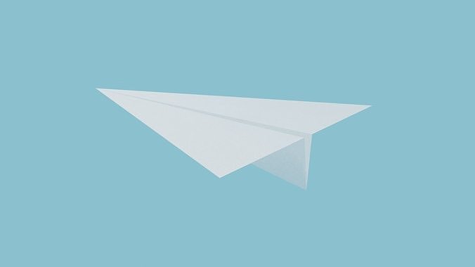 Paper Plane  Low-poly 3D model