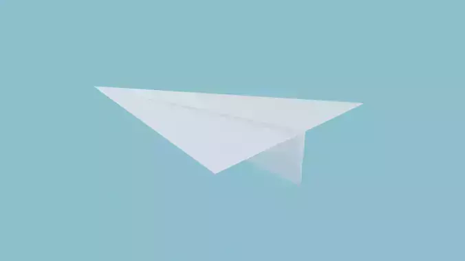 Paper Plane  Low-poly 3D model