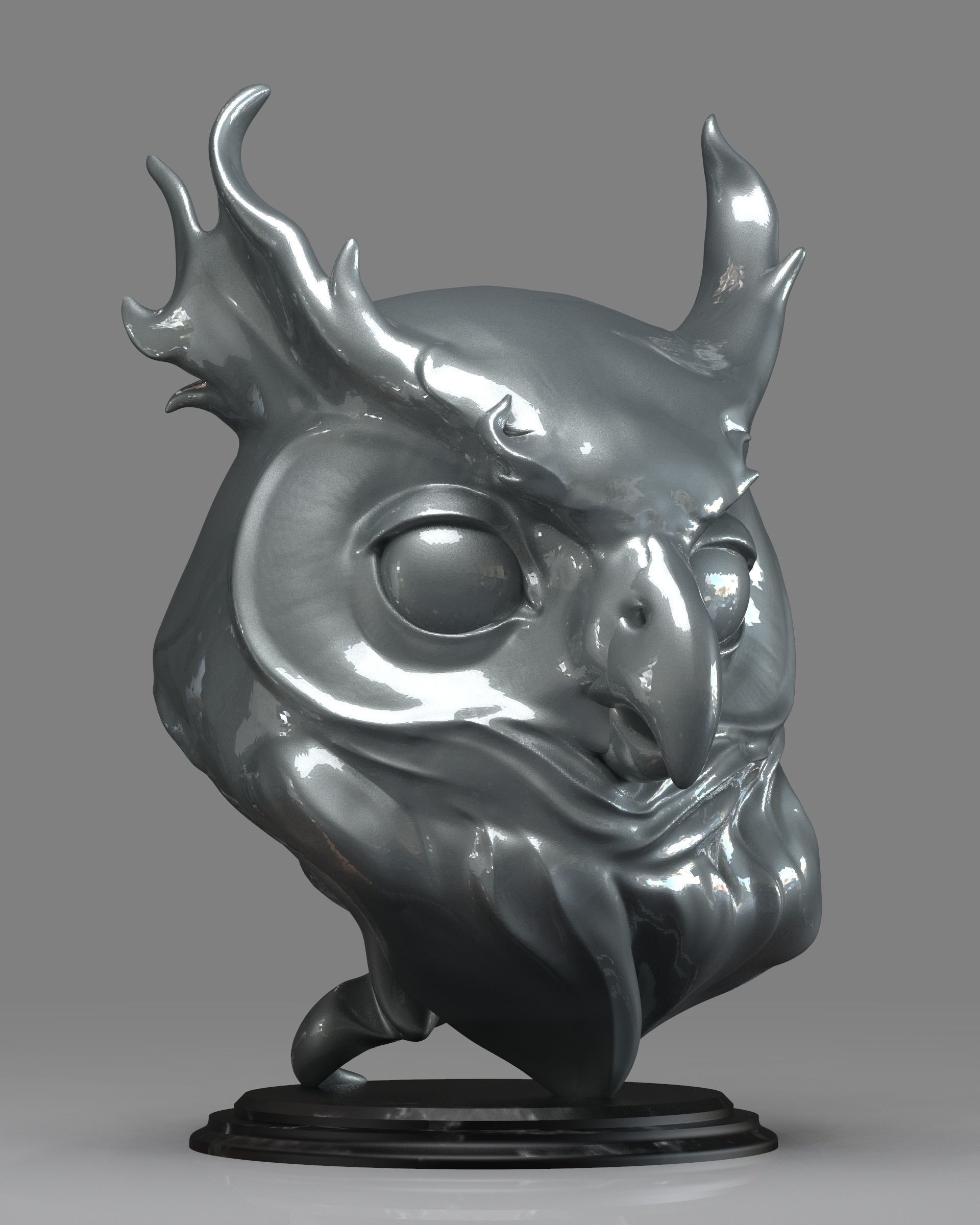Owl Bird 3D print model_2