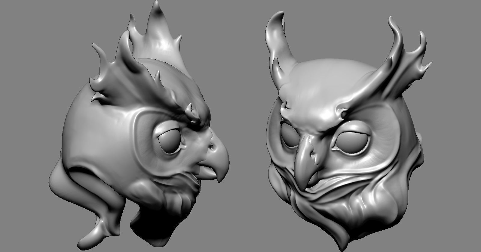 Owl Bird 3D print model_10