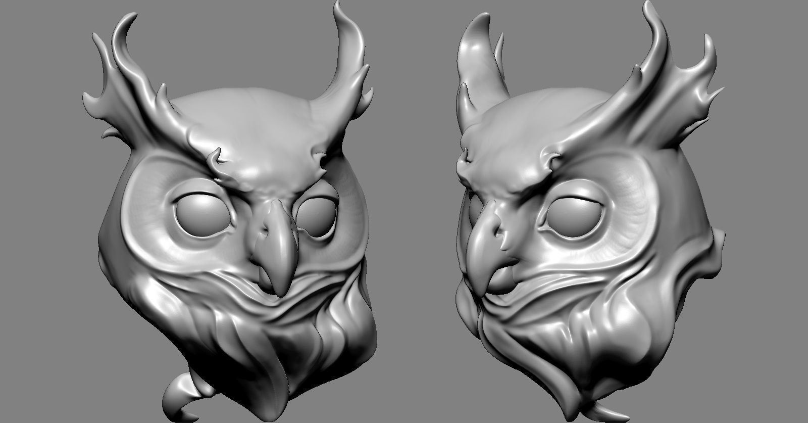 Owl Bird 3D print model_6