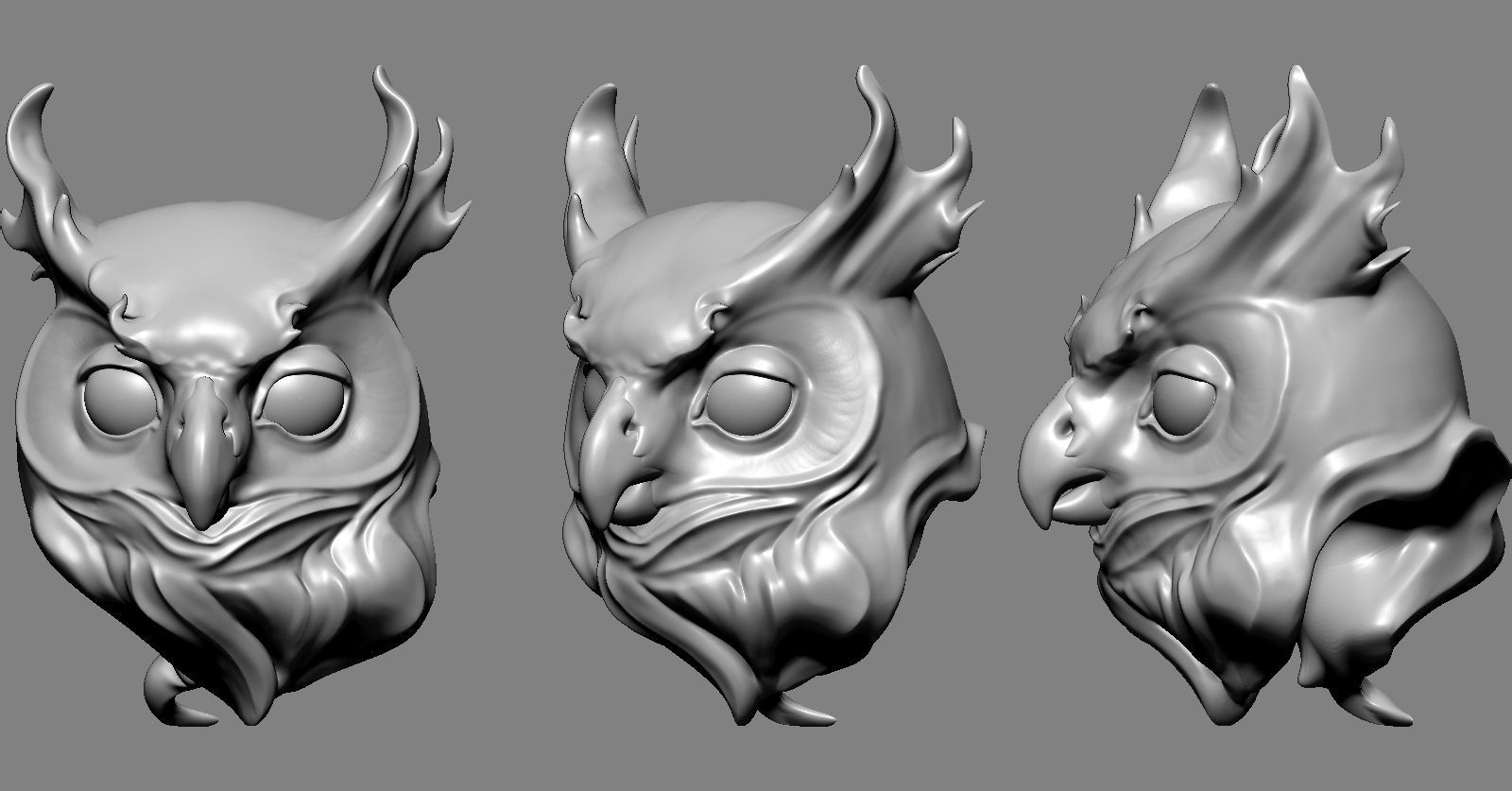 Owl Bird 3D print model_8