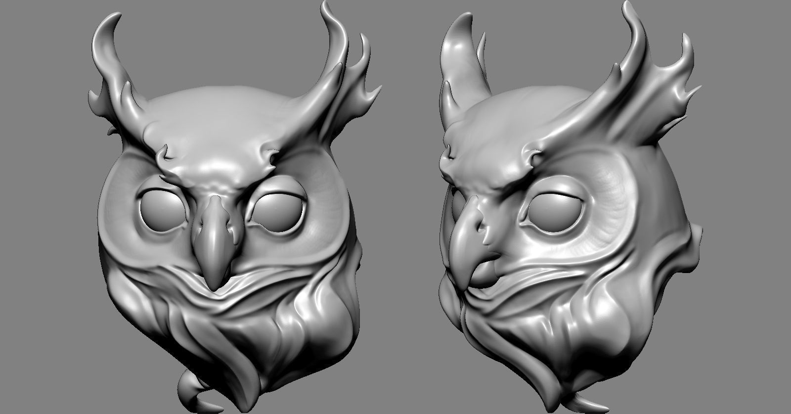 Owl Bird 3D print model_7