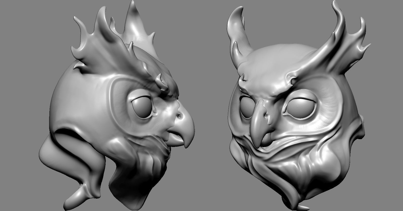 Owl Bird 3D print model_5