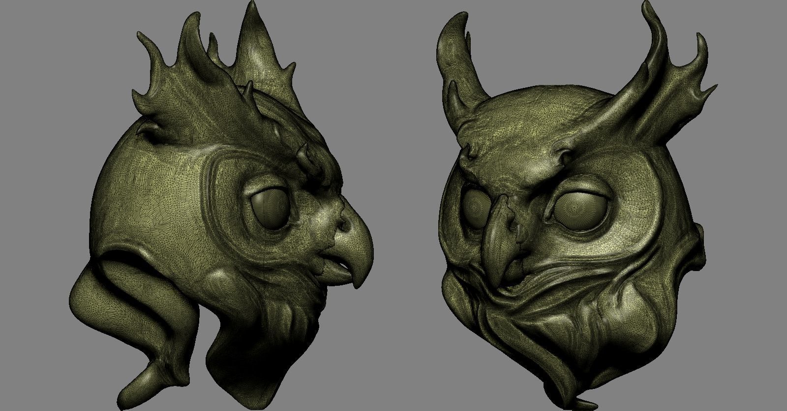 Owl Bird 3D print model_11