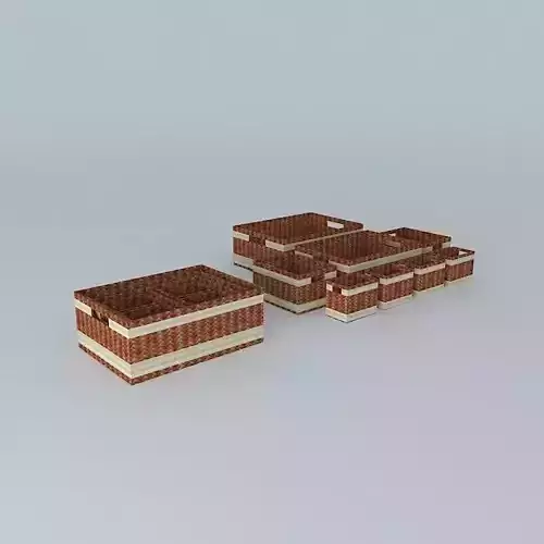 STORAGE BAMBOO HAMPER 1 Free 3D model