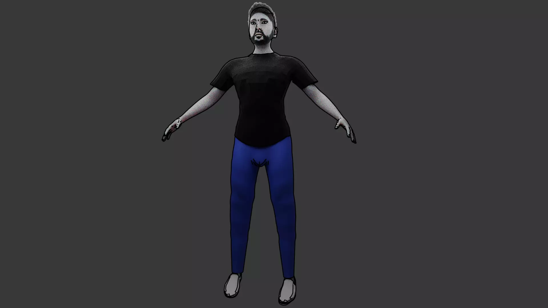 Simple High Quality Male 3D model_0