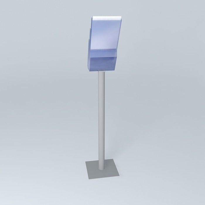 Nestro A4 brochure stand Free 3D model_2