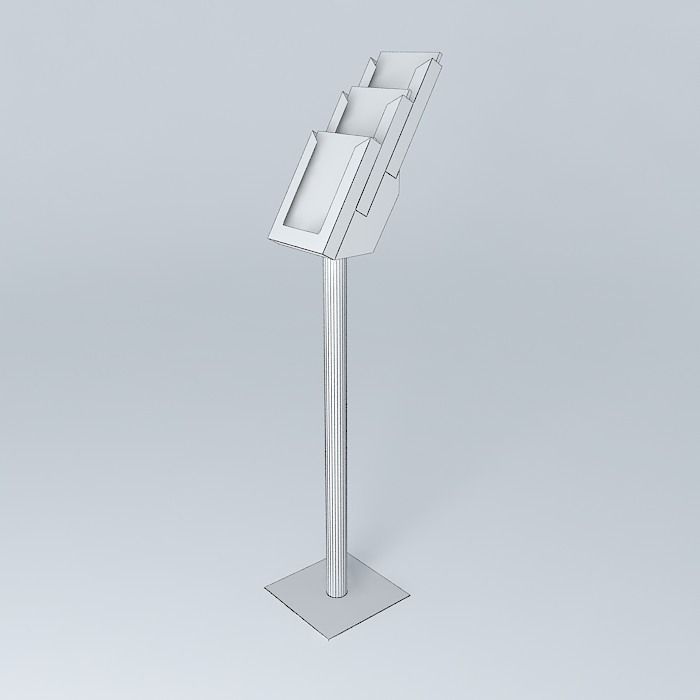 Nestro A4 brochure stand Free 3D model_3