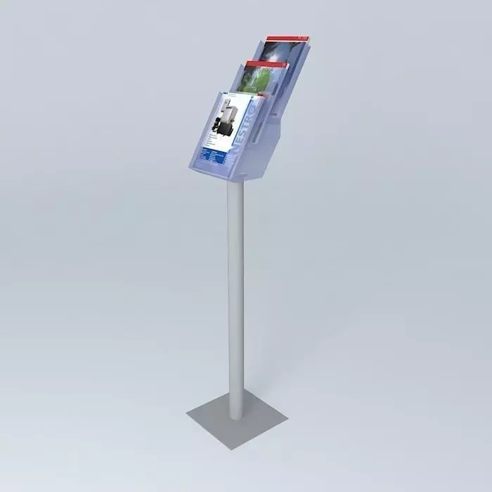 Nestro A4 brochure stand Free 3D model_0