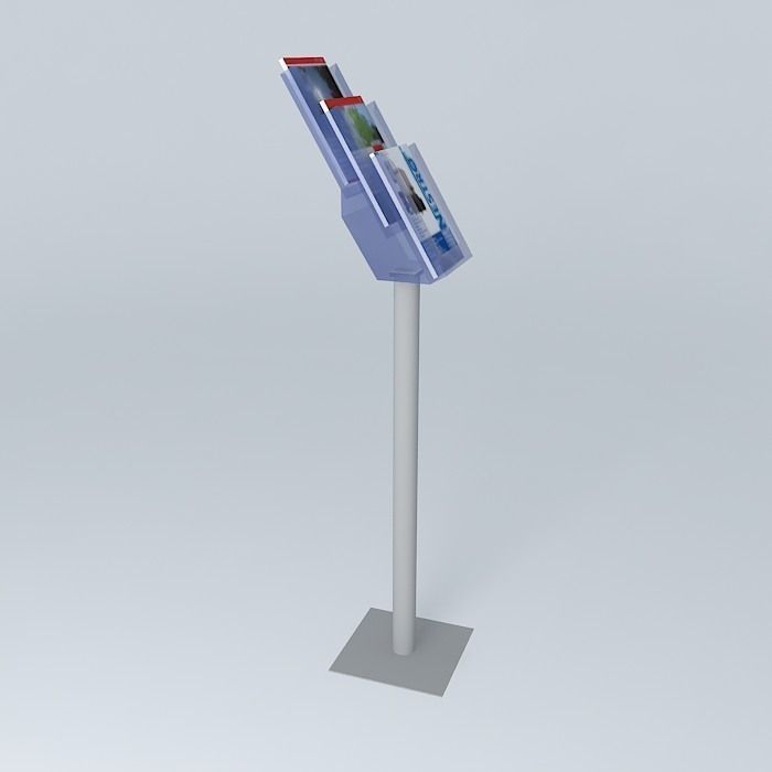 Nestro A4 brochure stand Free 3D model_1
