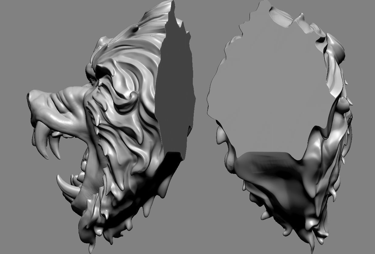Baboon Head 3D print model_8