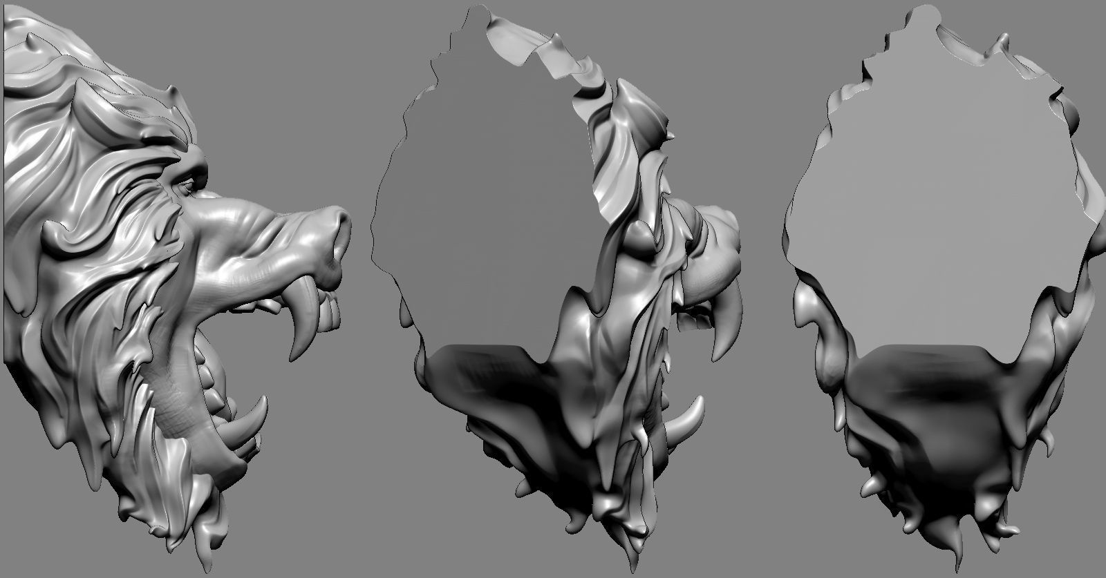 Baboon Head 3D print model_5