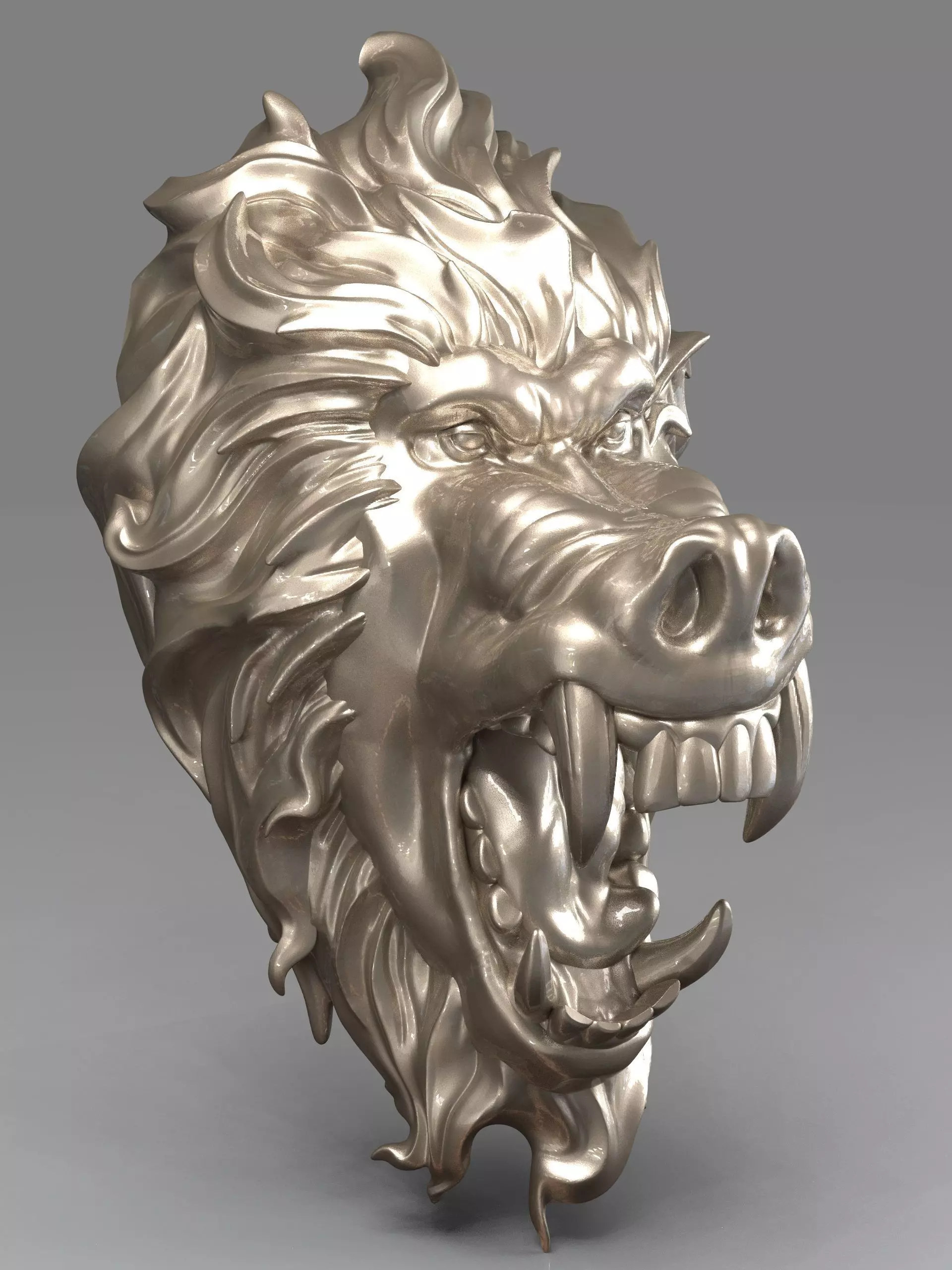 Baboon Head 3D print model_0