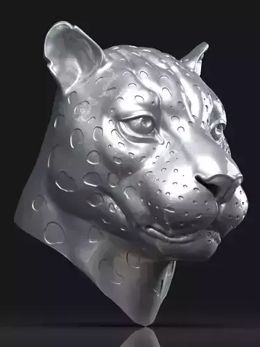 Leopard Head 3D print model