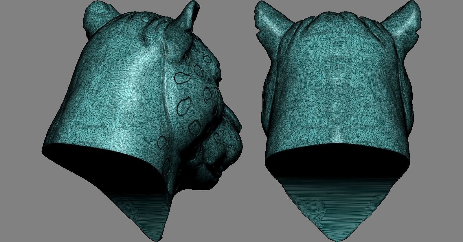 Leopard Head 3D print model_13