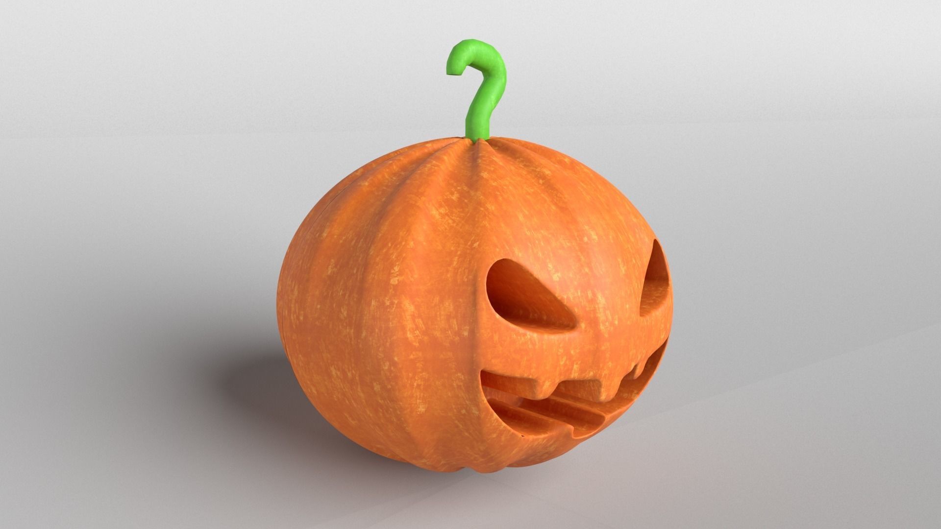Halloween Pumpkin v1 001 Low-poly 3D model_4