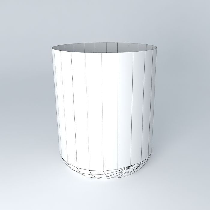 Simple trashcan Free 3D model_4