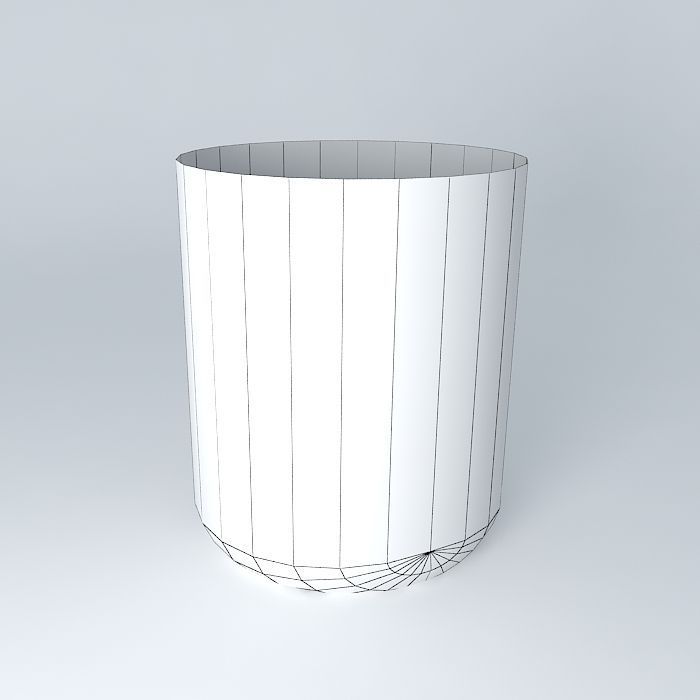 Simple trashcan Free 3D model_3