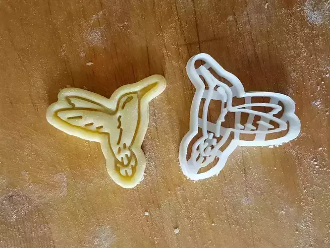 Humming-bird Cookie Cutter 3D print model