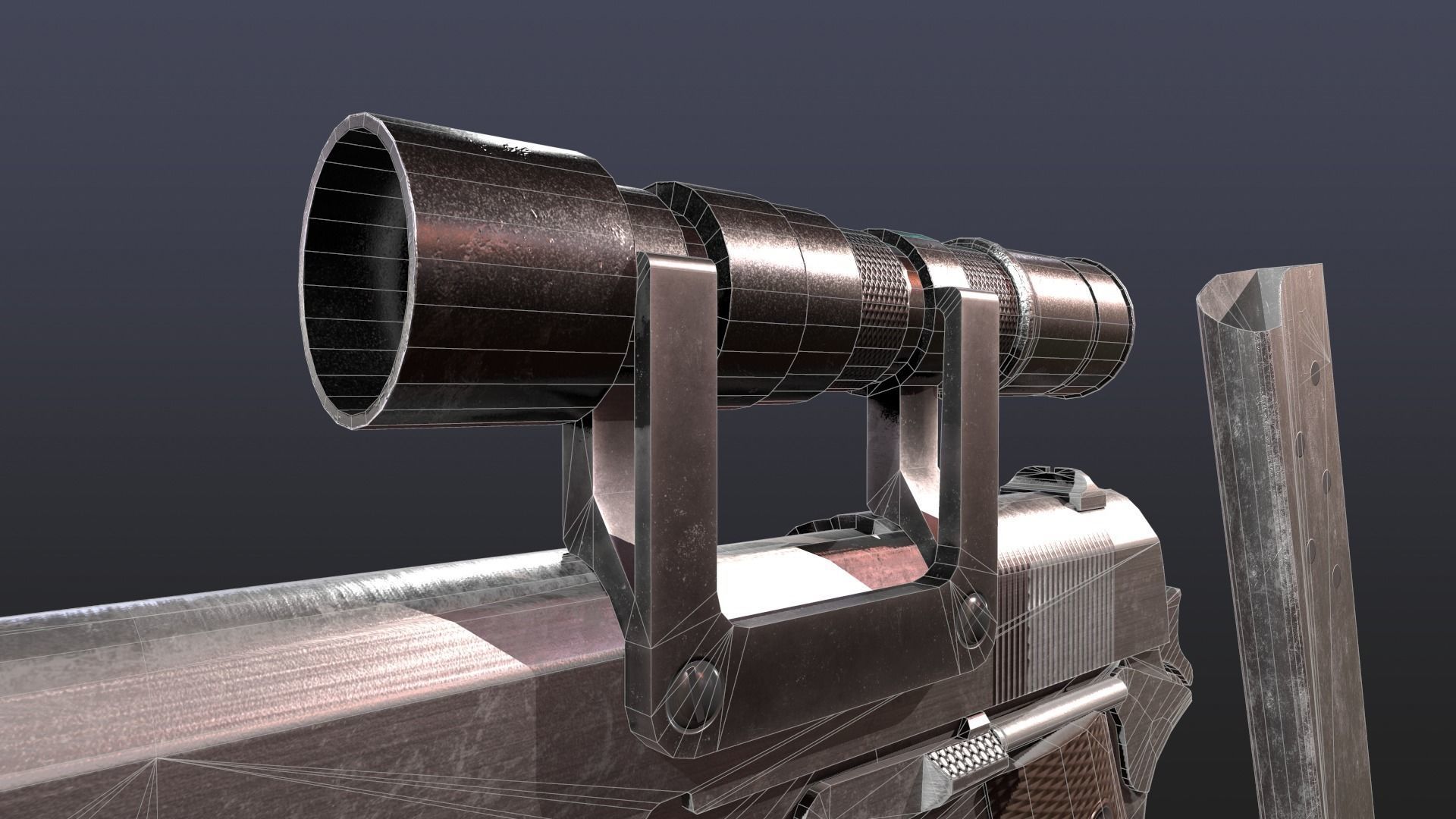 WW2 Colt M1911 Pistol With Attachments and Animations Low-poly 3D model_15