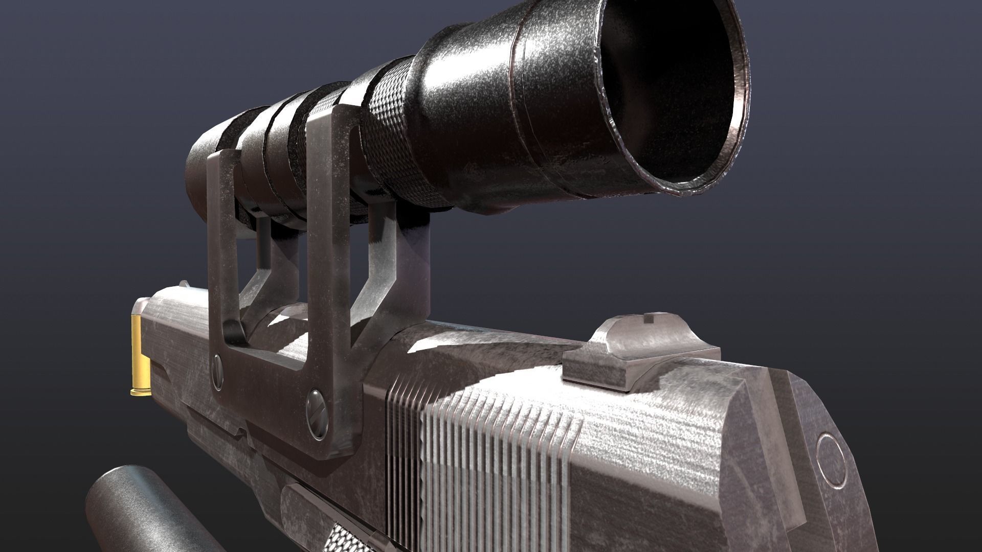 WW2 Colt M1911 Pistol With Attachments and Animations Low-poly 3D model_16