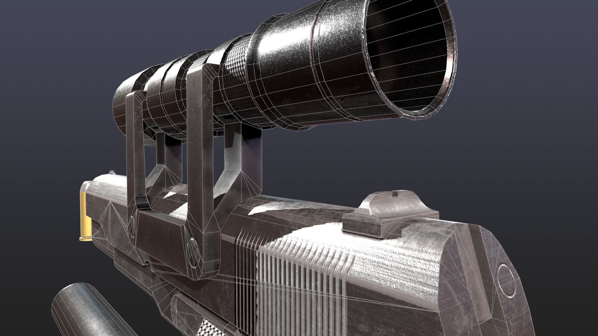 WW2 Colt M1911 Pistol With Attachments and Animations Low-poly 3D model_17