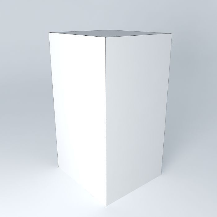 4 way Stereo Speaker dark cherry wood Free 3D model_3