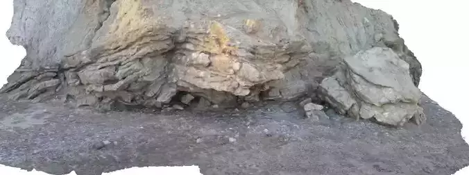Beach sandstone outcrop 3D scan