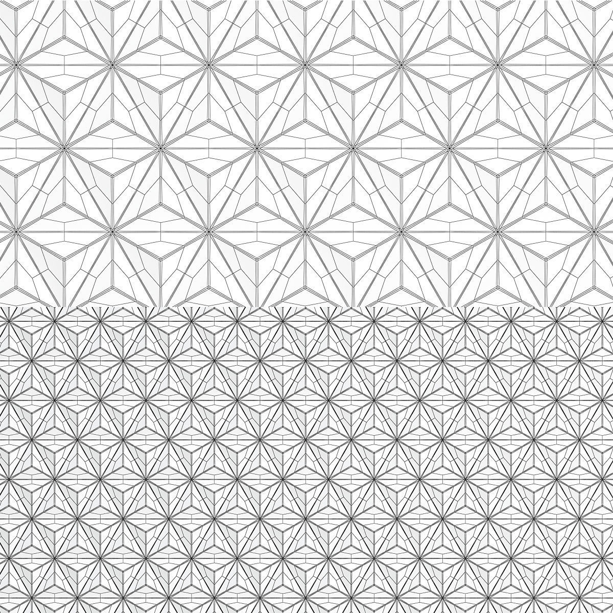 Wall 3d panel collection low poly 3d model Low-poly 3D model_7