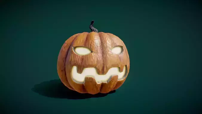 low poly Pumpkin halloween Low-poly 3D model