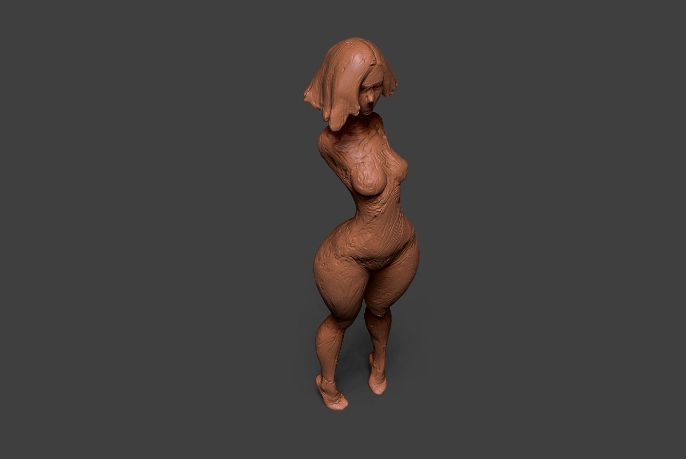 Clay Girl 3D print model_5