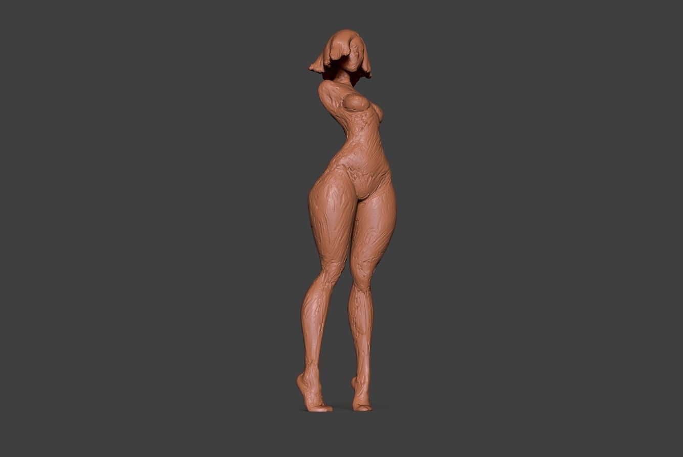 Clay Girl 3D print model_7