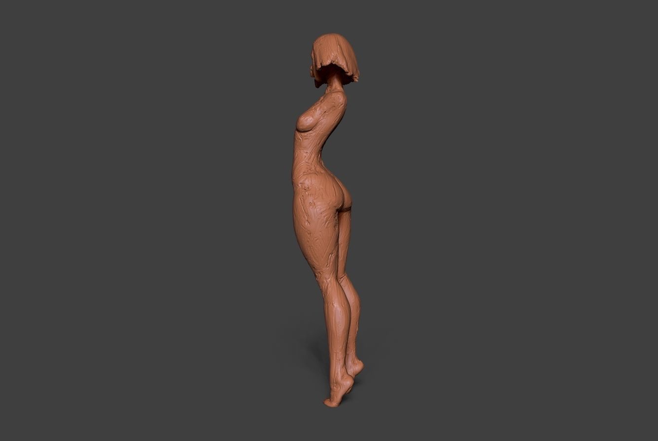 Clay Girl 3D print model_1