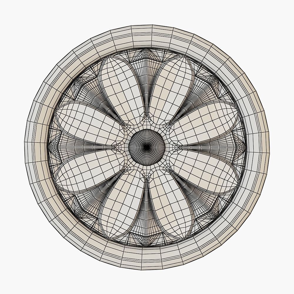 rosette cnc 3D model_2