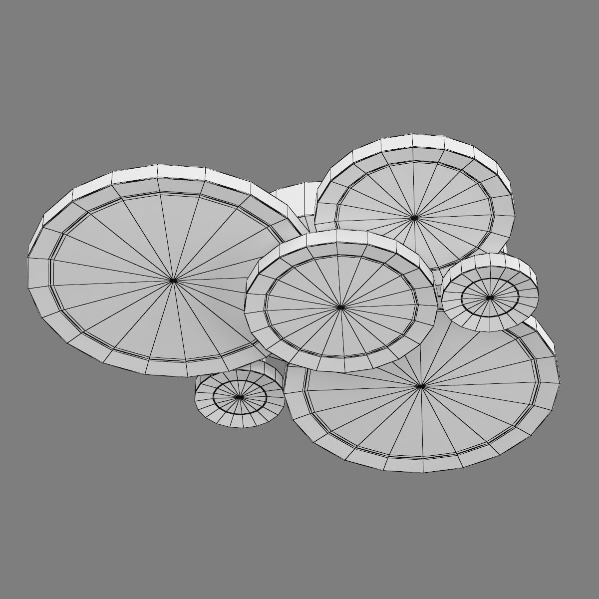 749081 Breve Lightstar Ceiling chandelier 3D model_3