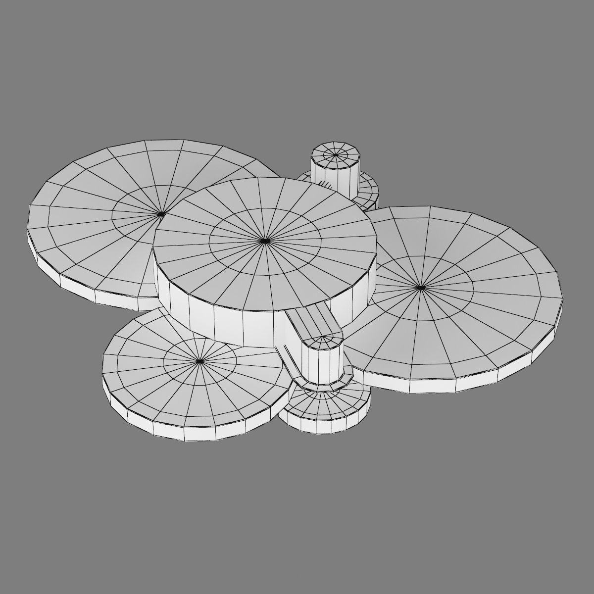 749081 Breve Lightstar Ceiling chandelier 3D model_4