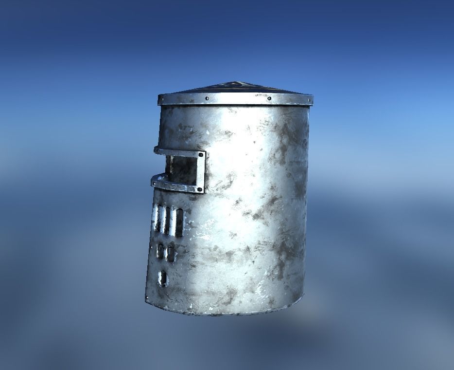 Crusader Helmet Low-poly 3D model_3
