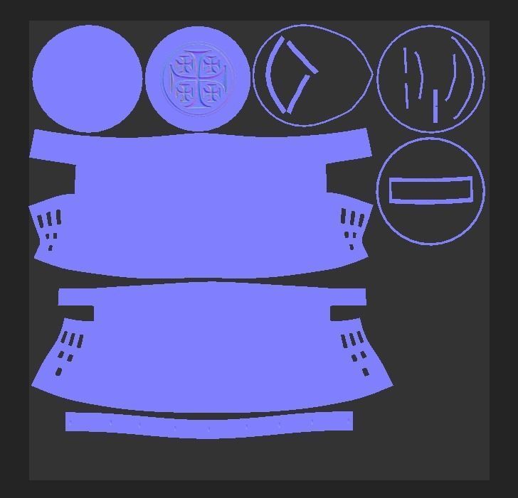 Crusader Helmet Low-poly 3D model_14