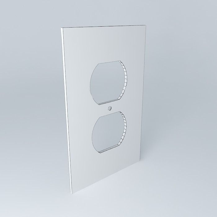 Electrical Outlet Cover Plate Free 3D model_4