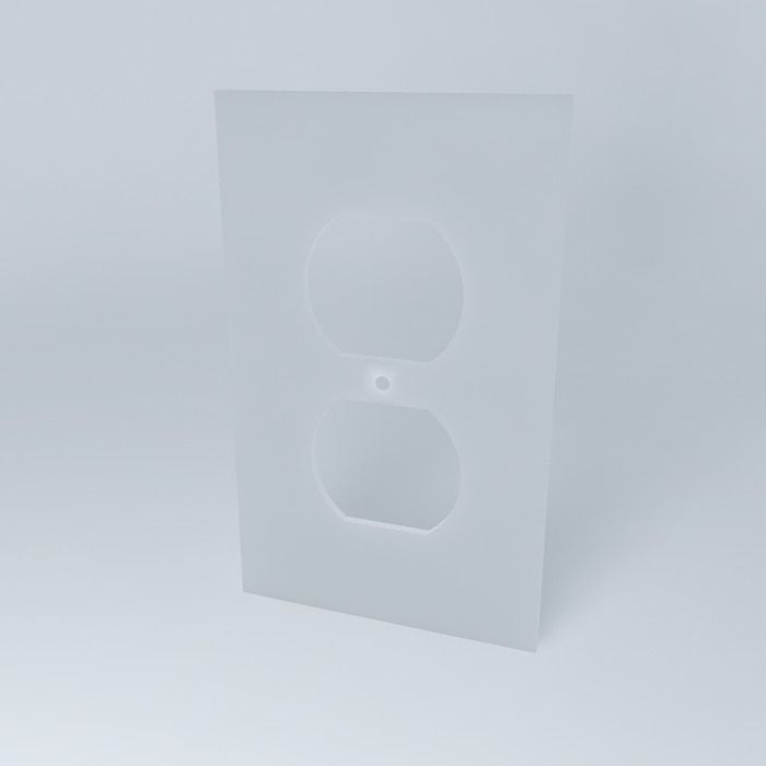 Electrical Outlet Cover Plate Free 3D model_1