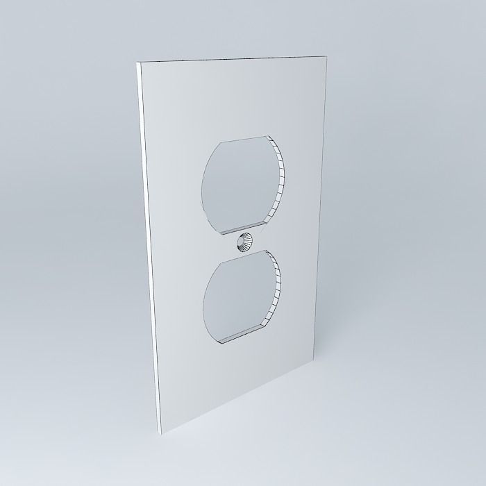 Electrical Outlet Cover Plate Free 3D model_3