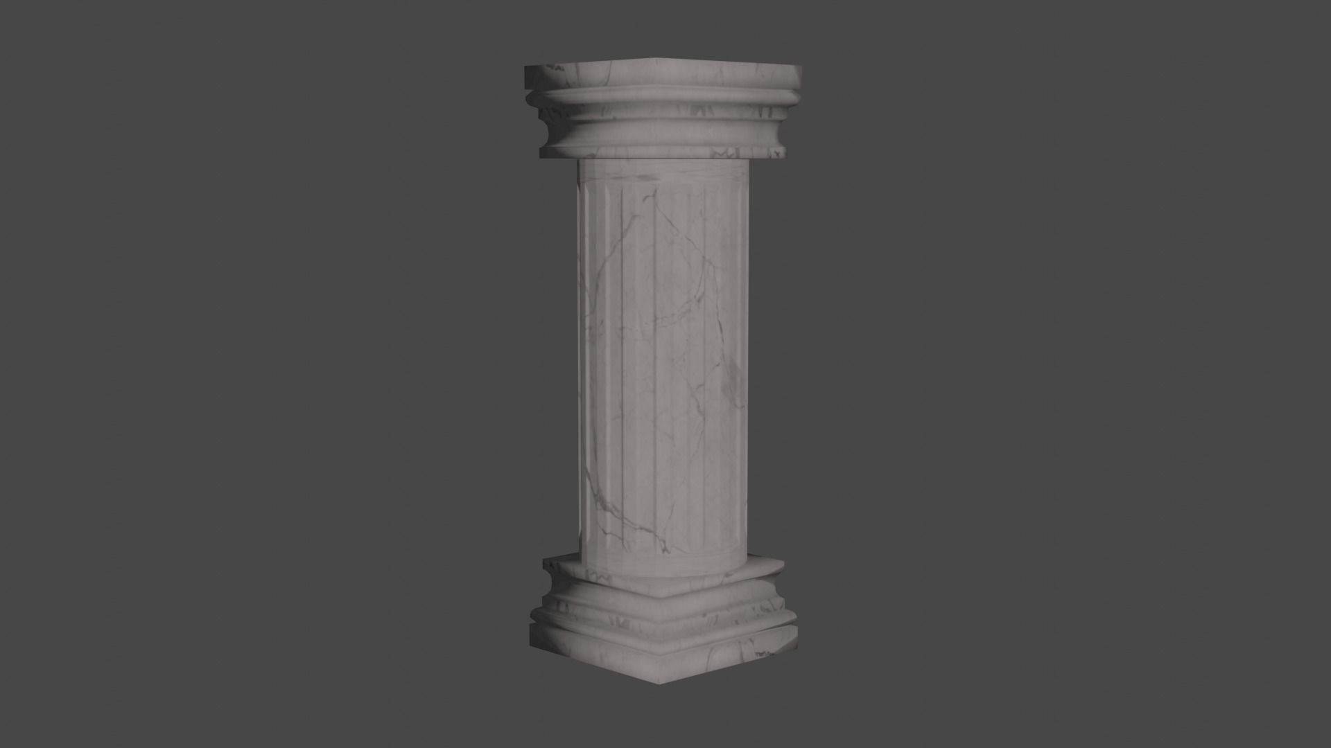 Roman style pillar Free low-poly 3D model_2