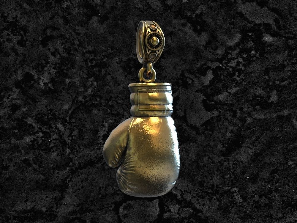 BoxingGlove-pendant boxing glove 3D print model_1