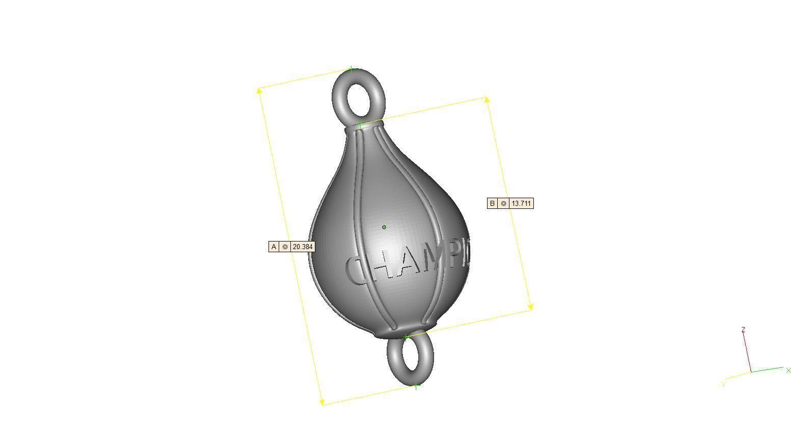 BoxingGlove-pendant boxing glove 3D print model_14