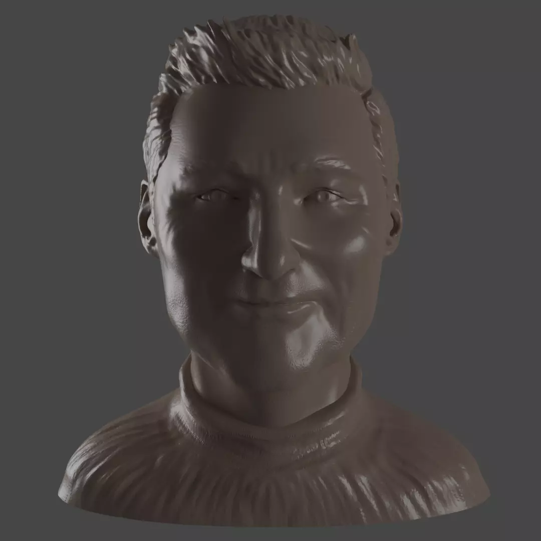 Male head Free 3D print model